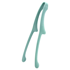 SHCJ 生活采家 全包覆矽膠耐熱圓嘴食物夾2入組, Morandi色系#99544, 尺寸約長26*高3.5cm, 骨架-430不鏽鋼, 1組