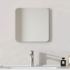 Laladay 正方形圓角黏貼式壓克力鏡 30 x 30 cm 2入, 銀色