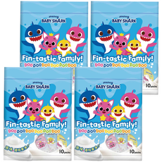 pinkfong 碰碰狐 BABY SHARK 鯊魚寶寶 優格果凍, 方便即食, 含天然果汁, 原味, 200g, 4袋