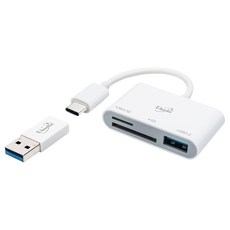 E-books T49 Type-C 三合一讀卡機 USB3.2 HUB, 1個