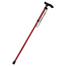 초경량 외발 접이식 길이조절용 지팡이, 레드, 1개