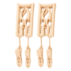 ROYALLIN 蘿林嚴選 摺疊旅行外出衣架2入組 140g, 黃色, 1組