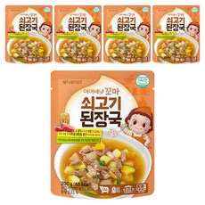 아이배냇 유아용 꼬마 쇠고기 된장국, 200g, 5개
