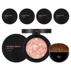 THE FACE SHOP 菲詩小舖 大理石腮紅 7g, 02 Love Coral Light, 5個