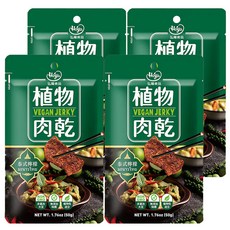 Hoya 弘陽食品 植物肉乾 泰式檸檬風味, 素食小包裝零食, 50g, 4包