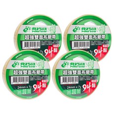 polar bear 北極熊 超強雙面布膠帶 24mm x 7Y, CLT2407, 4個