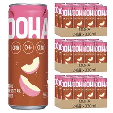 OOHA 氣泡飲 水蜜桃烏龍茶, 330ml, 72罐