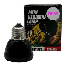 노모이펫 반려동물 미니 세라믹 히팅램프 ND-13 60W, 블랙, 1개