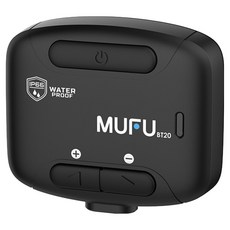 MUFU BT20 安全帽藍牙耳機 自動接聽電話 環繞音效 混音功能 雙卡雙待 前後座對講 音樂共享 舒適耳罩, 黑色