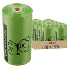 comet 寵物撿便袋, Green, 15張, 8捲