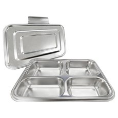 PLUS PERFECT 理想 極緻316不銹鋼四格餐盤 25cm 附蓋, SJ-2420025, 1個