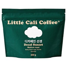 Little Cali 咖啡 低咖啡因日落咖啡豆 咖啡, 原豆(未研磨), 1個, 200g