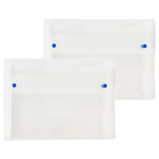 Lan CHYN 本色12層壓扣式風琴夾, 半透明色, 2個