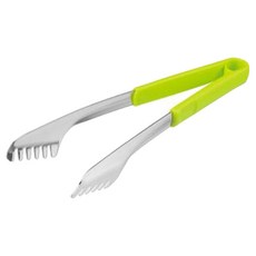 下村工業 日本製造全蔬菜沙拉鉗 FV-204 輕巧好握 鋸齒夾, 銀色 + 綠色, 1支