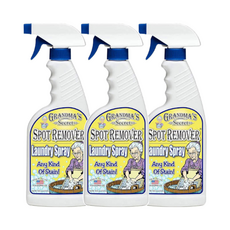 GRANDMA'S Secret 老奶奶的秘密 衣物去漬噴劑, 可有效去除衣物布料上的油墨、血液、化妝品、醬料、咖啡等各式汙漬, 473ml, 3瓶