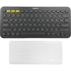 로지텍 K380 멀티 디바이스 블루투스 무선 텐키리스 키보드 + 한글 키스킨, 블랙(키보드), Y-R0056