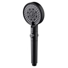 STAR CANDY 六檔增壓蓮蓬頭 通用型4分接口 10 x 27.5cm 2個, 黑色, 1組