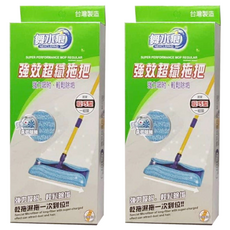 NEXCLEANS 舞水痕 強效超纖拖把 輕巧型替換組, 360度靈活旋轉, 居家清潔, 27 x 21cm, 2盒