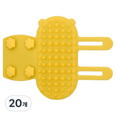 유인지화 고양이 얼굴 긁기 코너 부착 셀프 브러시, 옐로우, 20개