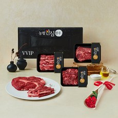 농협안심한우 1등급 구이 선물세트 등심300g + 갈비살300g + 채끝300g, 1세트