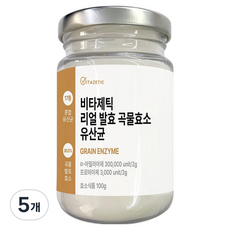 비타제틱 리얼 발효 15곡 곡물효소 유산균 분말, 5개, 100g