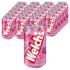 농심 국산 환타/써니텐 웰치스소다 캔음료 탄산음료 355mlx24캔(포도/딸기/청포도), 355ml, 24개