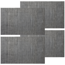 GREEGREEN 耐熱可水洗餐墊 深灰色 桌墊, 45 x 30cm, 4個
