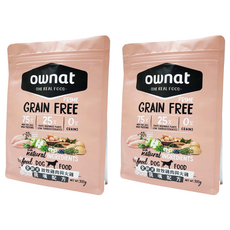ownat 歐娜特 全齡犬 無穀天然鮮肉犬糧 挑嘴配方, 放牧雞肉 + 火雞肉, 300g, 2袋
