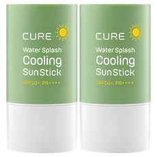 김정문알로에 라 센스 로에 큐어 워터 스플래쉬 쿨링 선스틱 SPF50+ PA++++, 23g, 2개