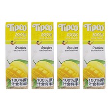 Tipco 芒果綜合果汁 100%天然果汁 無防腐劑 無人造香料 不添加糖 無著色劑, 1L, 4瓶