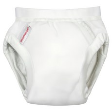 ImseVimse 有機棉幼兒如廁訓練褲 純白色 1件 - 寶寶學習褲 舒適透氣, SL(13~17kg)