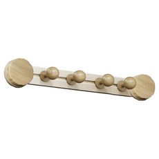 小麥購物 免打孔吸盤門後掛勾 圓球4鈎 L1383, 1個, 奶白色