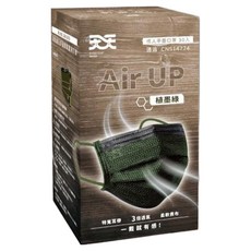 天天 成人平面醫用口罩, 植墨綠, 30片, 1盒