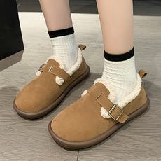 Aboutshoe 女款柔軟刷毛內裡休閒平底鞋 TSP1434