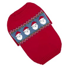 LUMAO 聖誕萌寵 犬貓通用寵物針織毛衣, 聖誕老人條紋造型, 1件