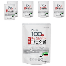 農協 100 天日鹽 細鹽, 6個, 500g