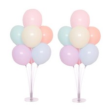 WOW PARTY KOREA 馬卡龍氣球 7p + 氣球架套組, 混合顏色, 2套