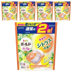 Bold 日本原裝進口 4in1 超強洗淨4D洗衣膠囊補充裝 柑橘馬鞭草, 22顆, 5袋