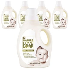 네이쳐러브메레 오리지널 유아섬유유연제 허브가든향 용기형, 1.8L, 5개