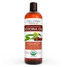 VELONA USDA 인증 오가닉 호호바 오일, 1개, 473ml