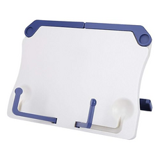葉子小舖 多功能便攜式閱讀書架平板架 ABS材質 藍色, 21 x 16cm