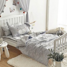 Shezhome 兒童睡墊組, 灰色 兔子款