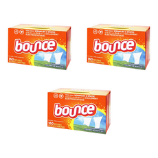 Bounce 烘衣柔軟片 戶外清新香味 減少皺摺及靜電, 160片, 3盒