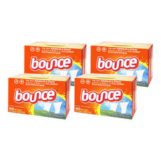 Bounce 烘衣柔軟片 戶外清新香味 減少皺摺及靜電, 160片, 4盒