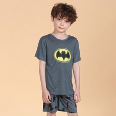 bonumam 孩童兩件式蝙蝠俠印花5分袖睡衣褲組
