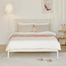 퍼리든 라로비 원목 침대프레임 방문설치, 아이보리