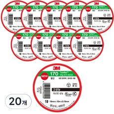3M Templex 塑膠電氣膠帶 170 紅色, 20個