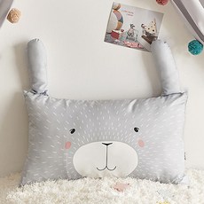 SHEZ HOME 動物造型枕頭套+枕頭, 灰色