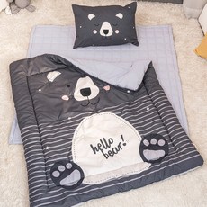 아이자리 키즈케어 애착 낮잠이불세트 분리형, 헬로베어