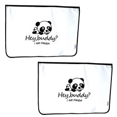 Comtia 動物印花磁吸式汽車車窗遮陽簾, 有趣的熊貓, 2個